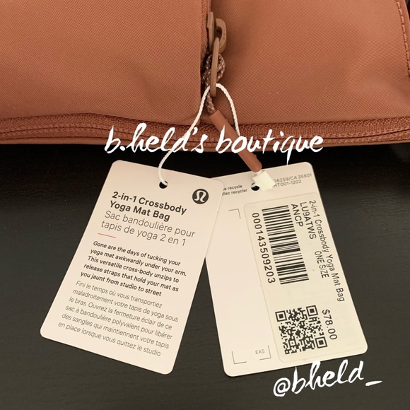 lululemon 2-In-1 Crossbody Yoga Mat Bag in Ancient Copper Brown Brand New NWT - Picture 2 of 15